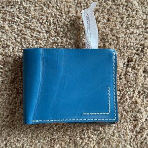 COPY - Zara Man Blue Leather Bifold Wallet